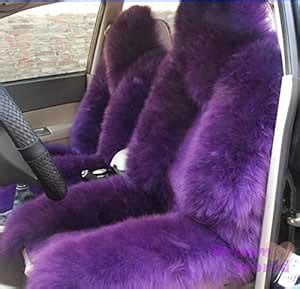 IMQOQ A Pair Genuine Sheepskin Fur Car 2 Front Seat Covers Set Winter ...