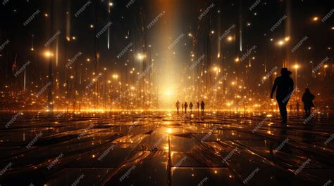 Premium Photo | Gold lights rays scene background