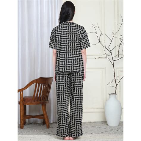 Buy Kanvin Black Women's Top with Pyjama (Set of 2) Online