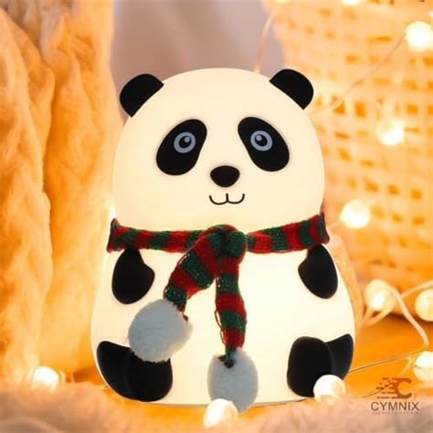 LMLMA Rechargeable Panda Lamp, Cute Silicone Kawaii Night Lamp for ...
