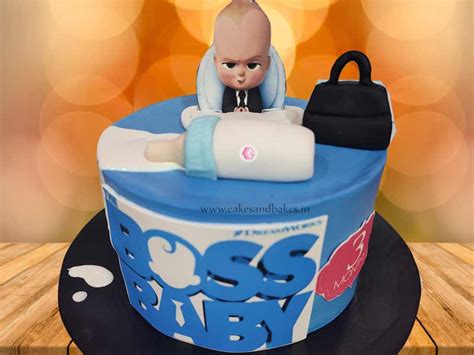 Boss Baby Blue Theme Cake