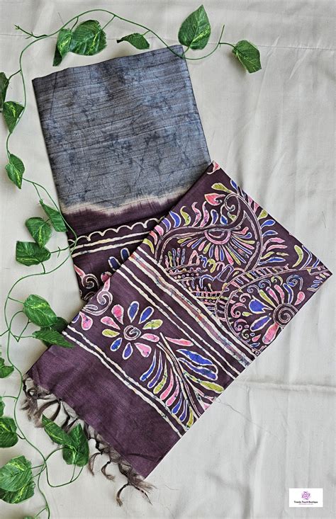 Angina - Semi Tussar Silk (Tuli Batik Style Digital Print)