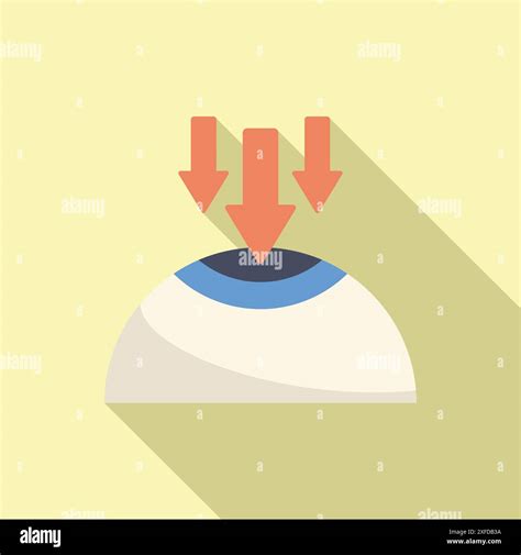 Illustration depicting eye pressure, a common symptom and risk factor for eye diseases such as ...