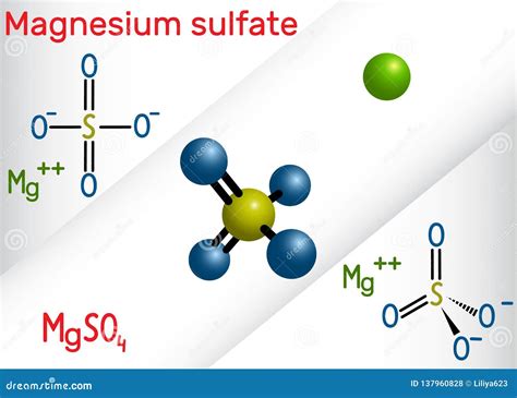 Magnesium Sulfate Molecule. it is is an Inorganic Salt and ...