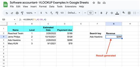 Image result for Google Sheets VLOOKUP Function