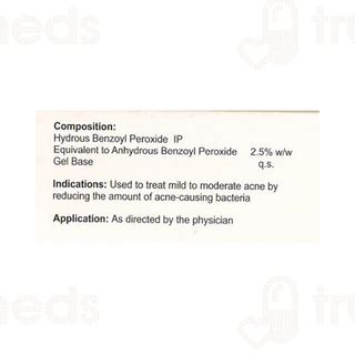 Benzoyl Peroxide Gel: Uses, Side Effects, Price & Substitutes | Upto 5% ...