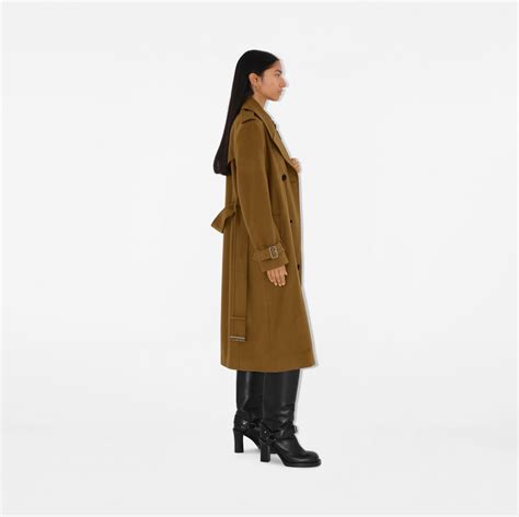 Long Cashmere Trench Coat in Nest - Women | Burberry® Official