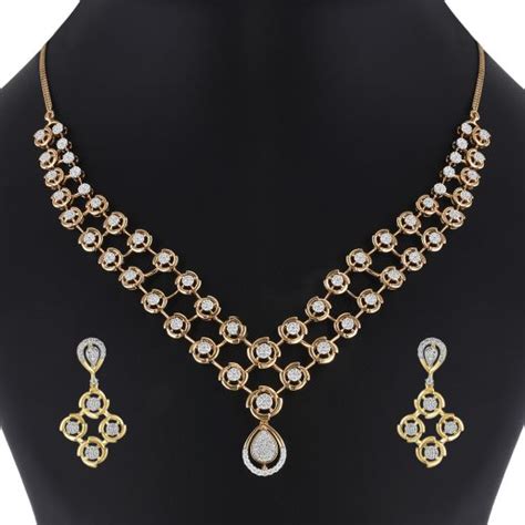Designer Bridal Diamond Necklace Set Online | ORRA