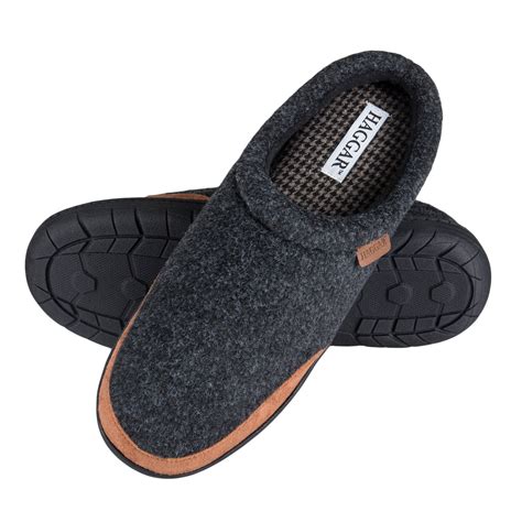Haggar Mens Clog Slipper House Shoe Indoor/Outdoor with Memory Foam ...