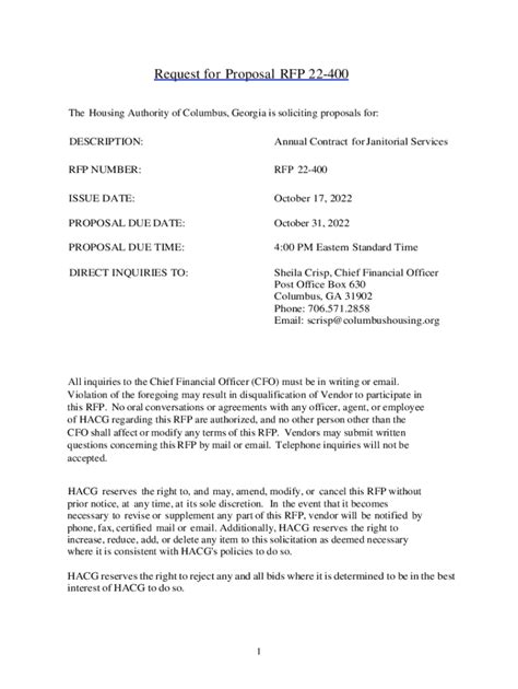 Fillable Online REQUEST FOR PROPOSAL (RFP)Georgia Department of ...