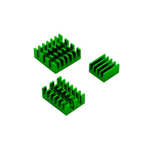 3-in-1 Aluminum Heatsink Raspberry Pi 4 Heatsink - Green – REES52