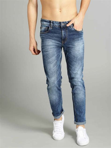 Men Blue Skinny Fit Mid-Rise Clean Look Stretchable Jeans