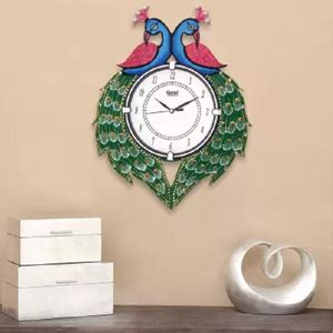 Buy Ajanta Analog Wall Clock with Plastic, Glass (Blue, Green, 39 cm X ...