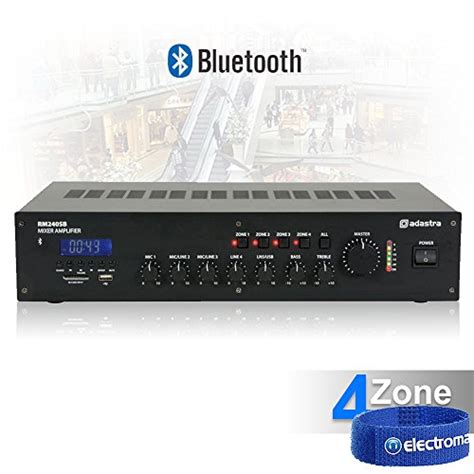 Buy Adastra 5 Channel 100v Line 4 Zone Mixer Amplifier Bluetooth 19 ...