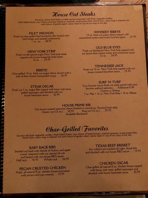 Menu at Food & Friends steakhouse, Lewisburg, 878 Washington St