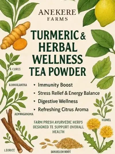 Buy Anekere Farms Turmeric & Herbal Wellness Tea Powder online at best ...