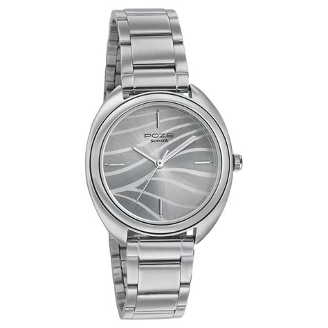 Sonata Poze Quartz Analog Silver dial Metal Strap Watch for Women ...