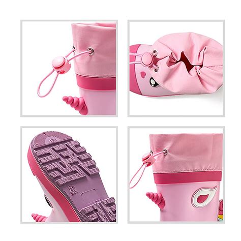 Ms. Flutter Buff Flexible Rubber Rain Gumboots for Toddlers and Kids ...