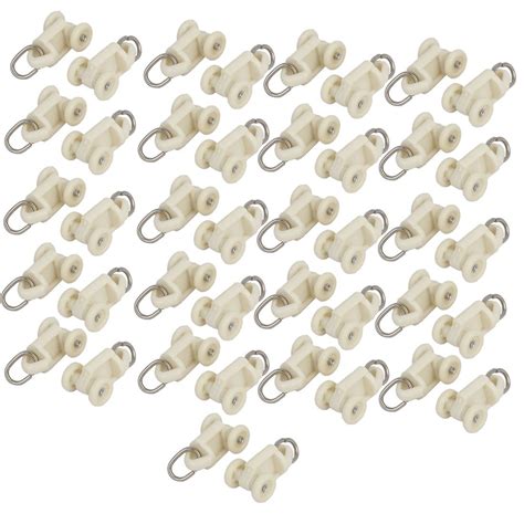 Buy Generic 10mm Dia Twin Wheel Plastic Curtain Track Rail Slide Roller ...