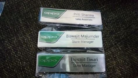 Metal Badges Manufacturer In India - STEEL NAME BADAGE IN UV PRINT WITH ...