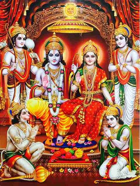AH Decals 40 cm Shri Ram Sita with Hanuman Self Adhesive Sticker Price ...