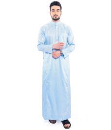 Kurvig Saudi Sky Blue Thobe | Thobe | Islamic Shop