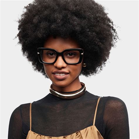 Neon Black Frame Prescription Glasses with Square Shape | ZEELOOL