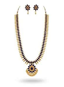 Buy Mullai aaram design jewellery set (Purple) at Amazon.in