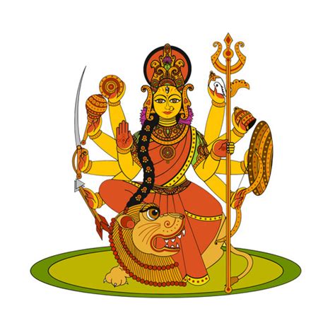 Maa Durga Cloth Sticker | Goddess Durga Fabric Decal | Buy Online