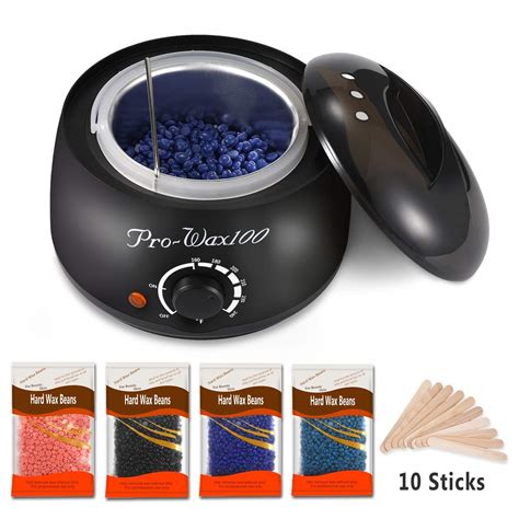 Waxing Kit, WellNEX Hair Removal Wax Warmer Hot Wax Melt Heaters for ...
