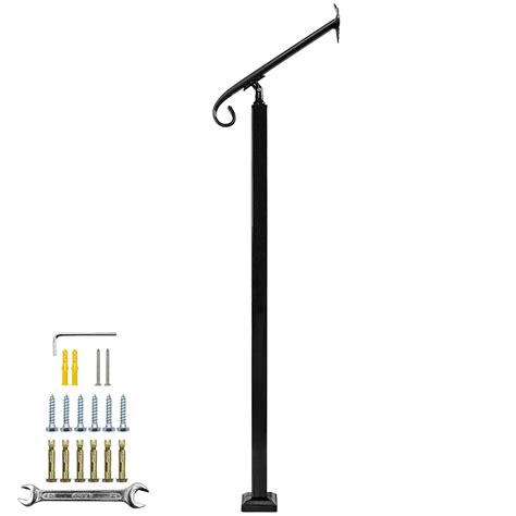 Buy Rebala Handrails for Outdoor Steps 1 Step Wrought Iron Handrail ...