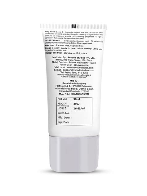 Home Recode Face & Body Care Face Radiant Face Primer - 30 ML