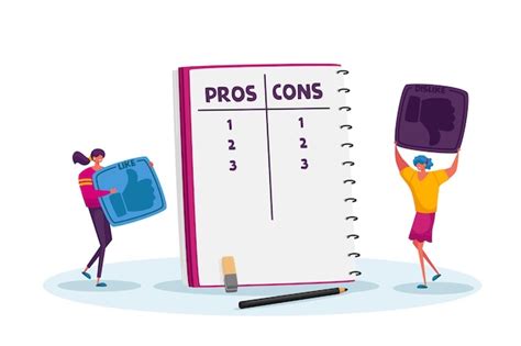 Tiny female characters with huge thumb up icons make decision at ...