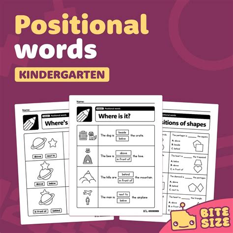 Position Words Worksheet 的图像结果