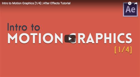 AE TUTORIAL: Intro to Motion Graphics – Artist Connect