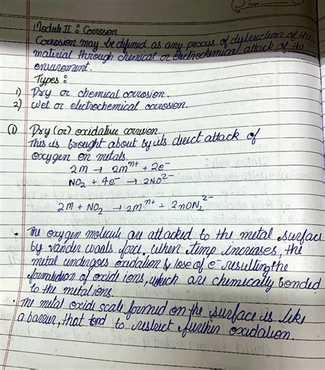 Chemistry unit 2 and 3 - notes - Page Module II : Corrosion material ...