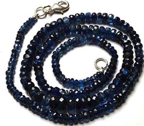 1 Strand Natural 18inch Natural Gemstone Super Dark kyanite Faceted ...