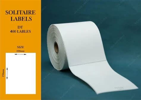 Barcode Printer - Solitaire 100x150mm Thermal Labels - 4X6 - 400 pcs in ...