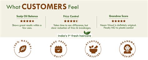 Buy Nat Habit Kacchi Neem Wooden Comb, Soaked In 17 Herbs Neem & Sesame ...