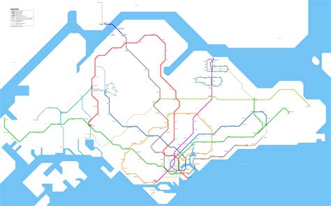 UrbanRail.Net > Singapore MRT and LRT network map
