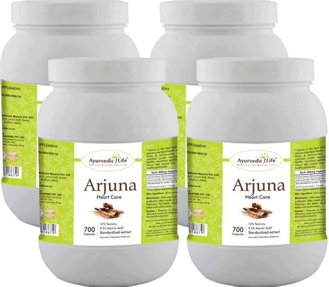 Buy AL-AYURVEDIC LIFE ARJUNA CAPSULE 500MG ARJUNA CHAAL POWDER 700 ...