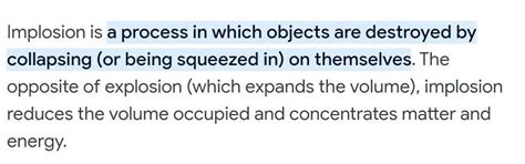 implosion effect in nec words - Brainly.in