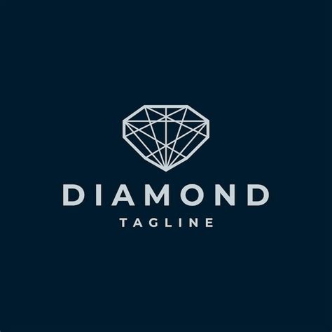 Diamant-Schmuck-Logo-Design-Vorlagenvektor | Premium Vektor
