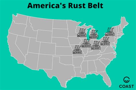 Map of Rust Belt 的图像结果