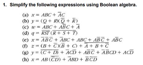 Image result for Simplify Using Boolean Algebra ABC ABC ABC ABC