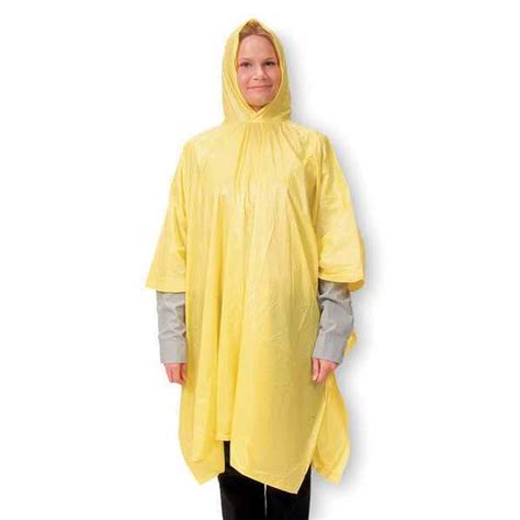 Condor Rain Poncho with Hood, PVC Nylon, Yellow 1EJY3 | Zoro