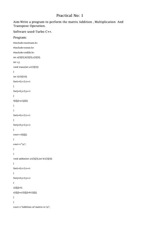 Data structure - Practical No: 1 Aim-Write a program to perform the ...