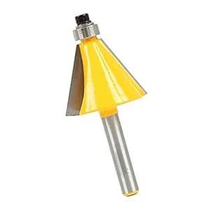KHATI 22.5 Degree Chamfer Edge Forming Router Bit - 1/4 Shank : Amazon ...