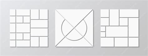 Moodboard grid set scrapbook template collection mood board background ...