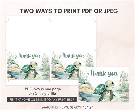 Buy Editable Sea Turtle Baby Shower Invitation Bundle, Under the Sea ...